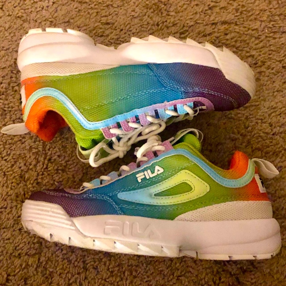 Filas Womens Multicolor Disruptor Athletic Shoes size 6